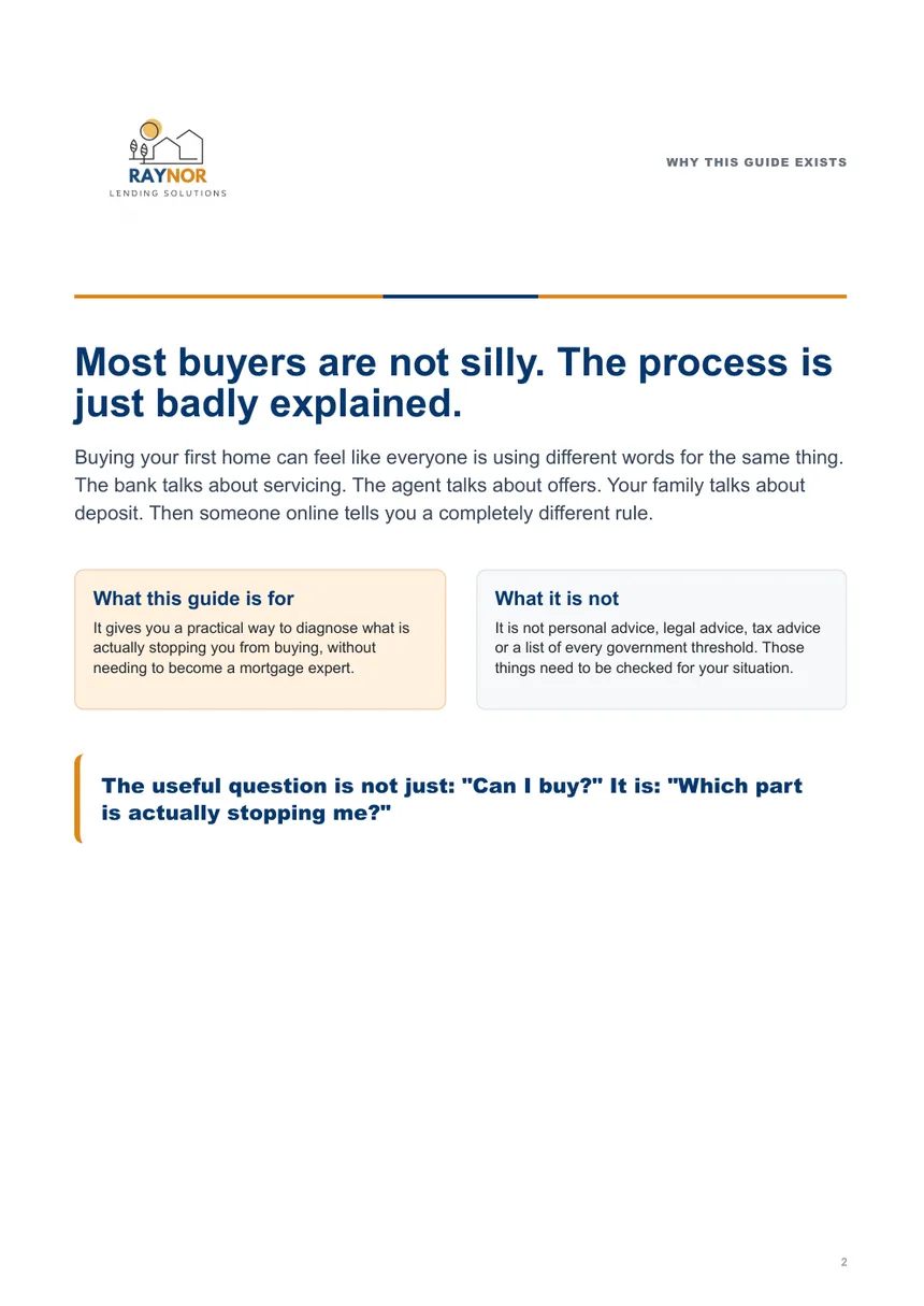 First Home Buyer Guide page 2 why this guide exists