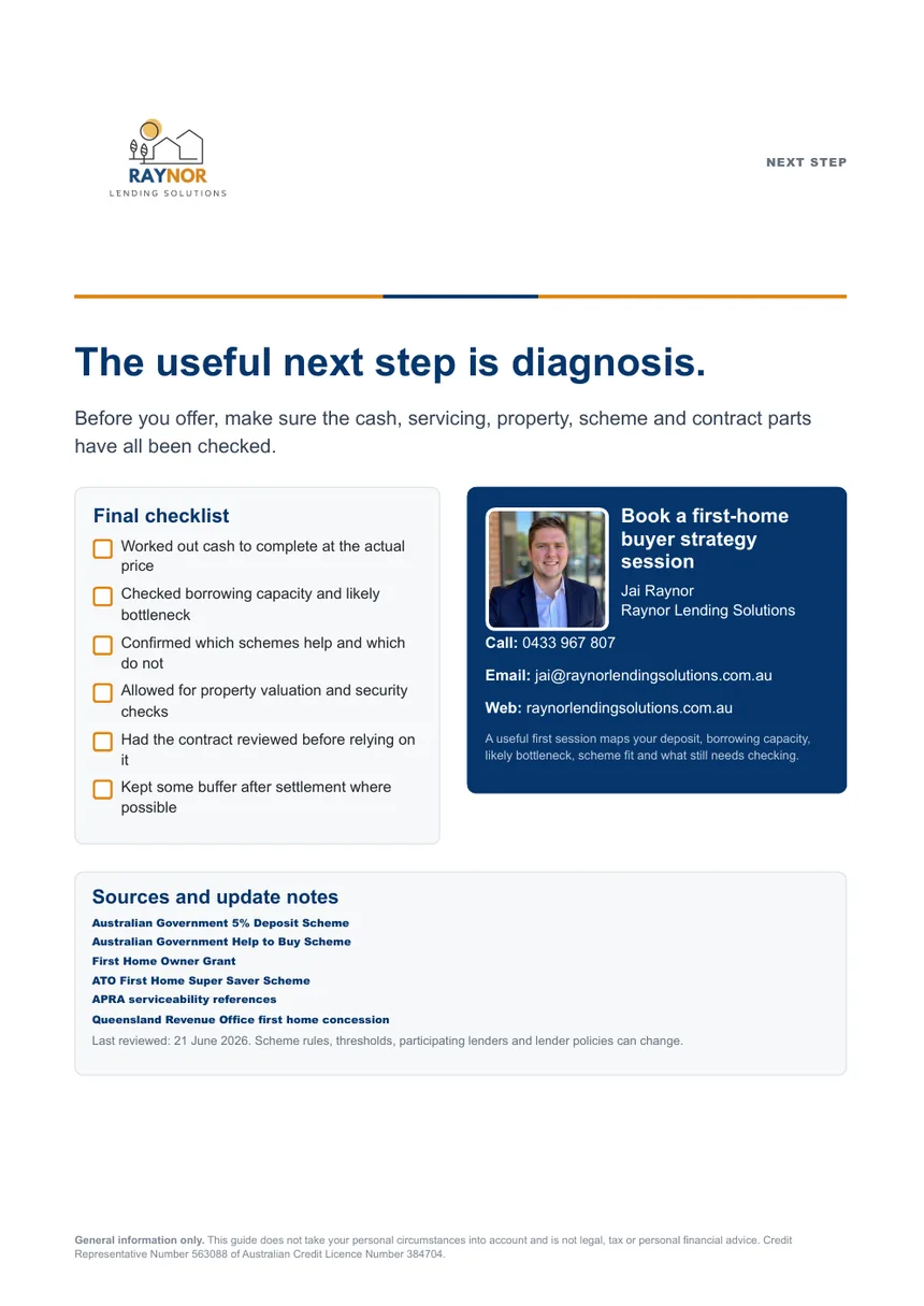 First Home Buyer Guide page 22 final checklist and next step